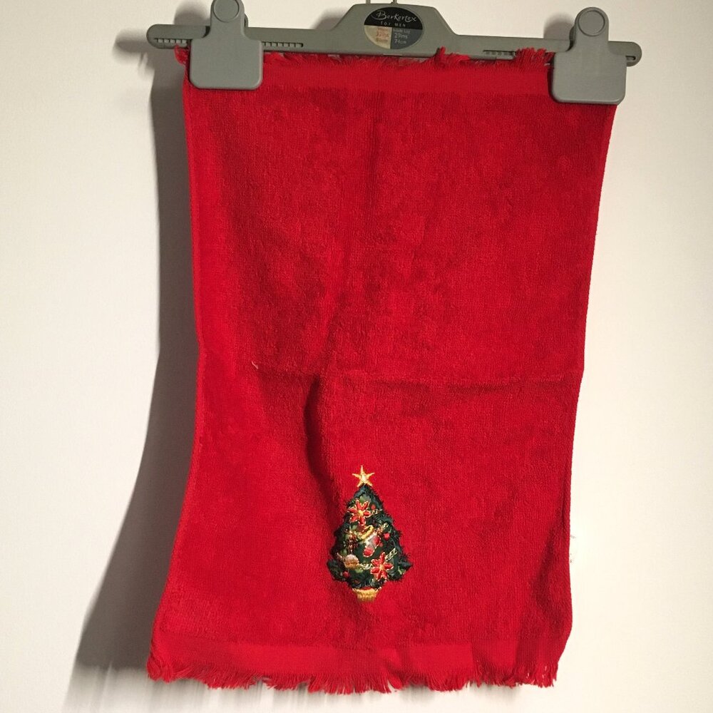 Set of two Christmas hand towels